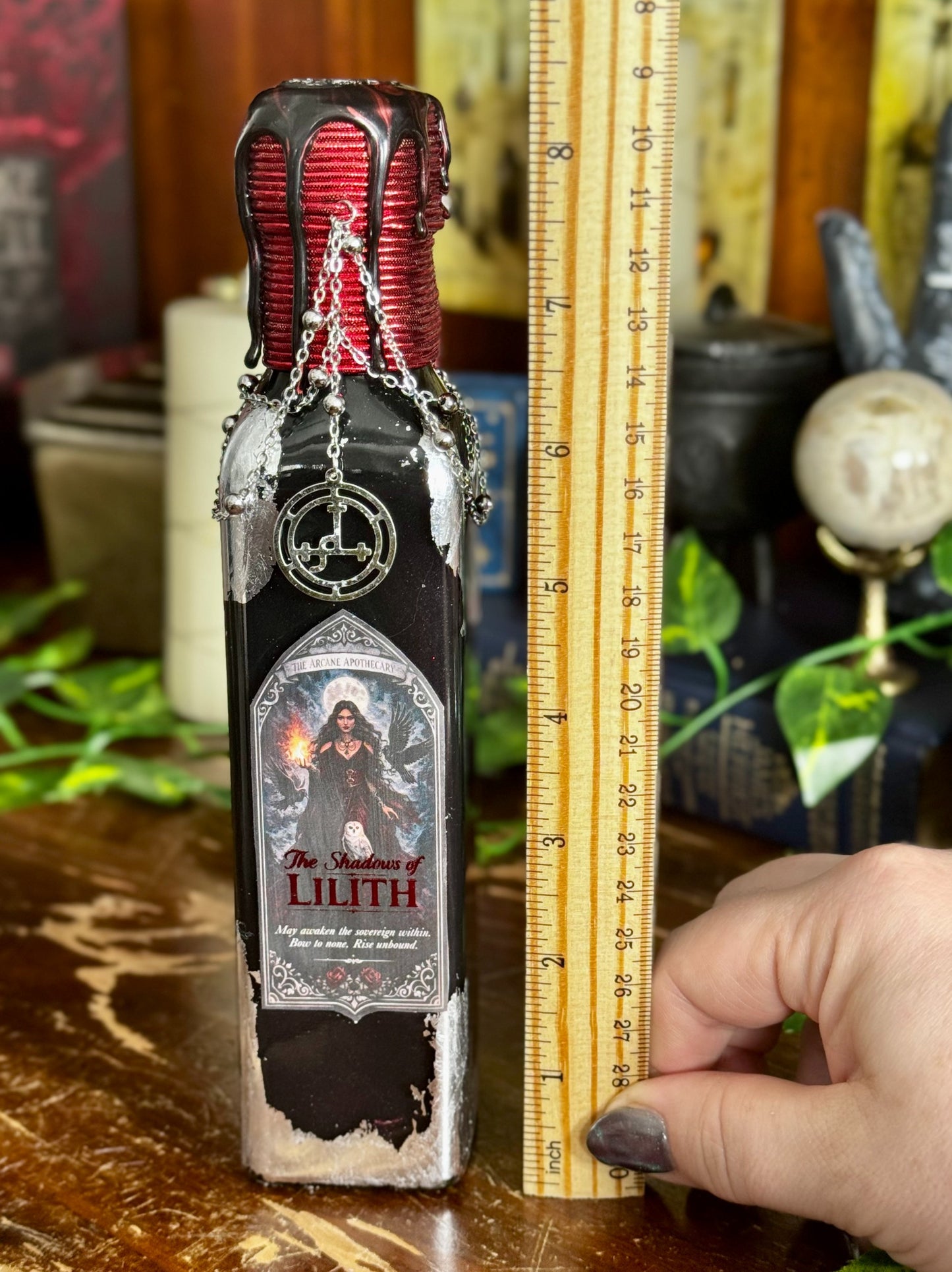 Goddess Decor | The Shadows of Lilith Potion | Devotional Witch Altar Deity Display Bottle