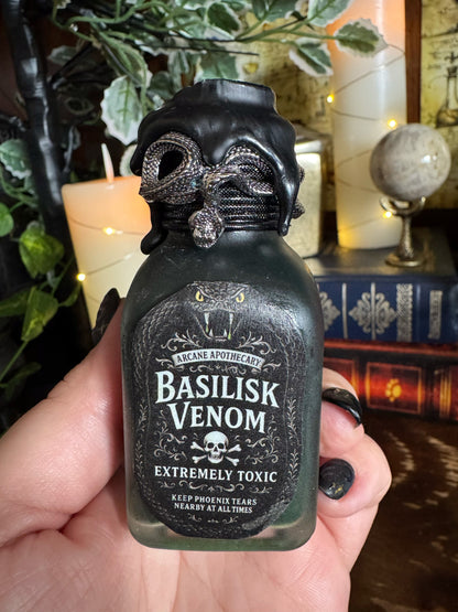 Basilisk Venom Mini Color Shifting Display Potion | Snake Fidget Bottle | Apothecary Decor