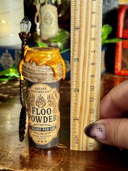 Mini Floo Powder | Magical Display Spell Bottle | Witchy & Wizard Decor | Fantasy Harry Potter Collectible