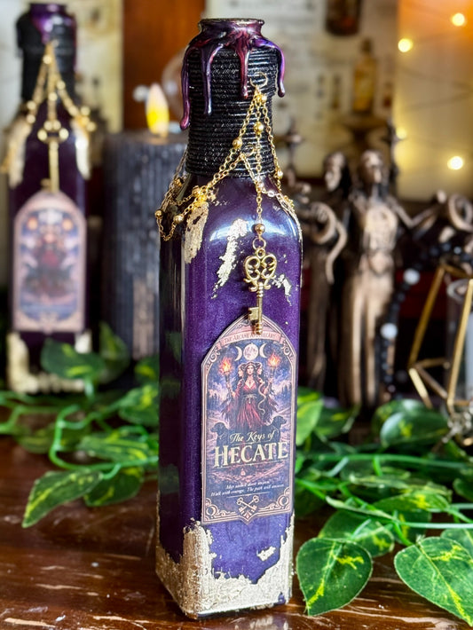 Goddess Decor | The Keys of Hecate Potion | Devotional Witch Altar Deity Display Bottle