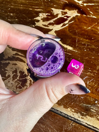 D6 Dice Roller Potion | Electric Fuchsia Power Roll | D&D TTRPG Dice Rolling Prop