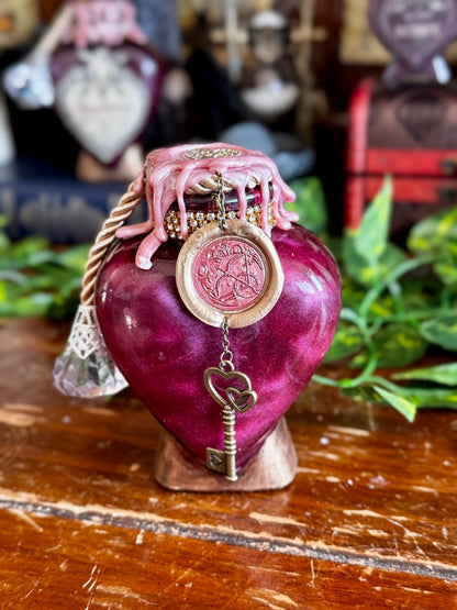 Amortentia Love Potion | Decorative Swirling Decor Heart Bottle | Wizarding World Prop