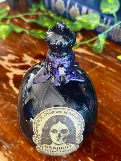 Draught of Living Death | Skull Potion Bottle | Gothic Fantasy Decor | Spooky Display