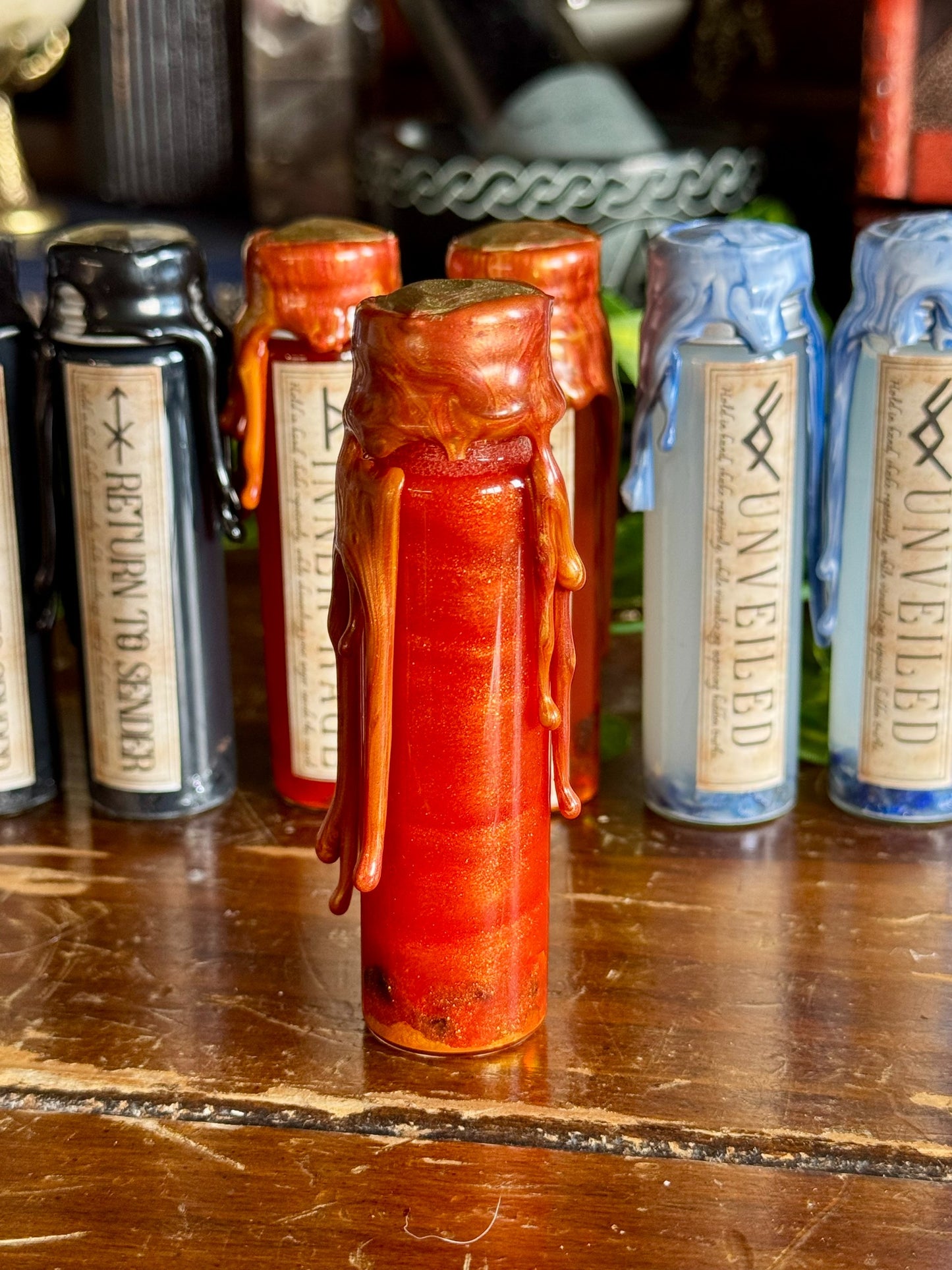 Pocket Spell Inner Rage Potion | Carnelian Crystal | Witchcraft Altar Decor | Anger Release Ritual Jar