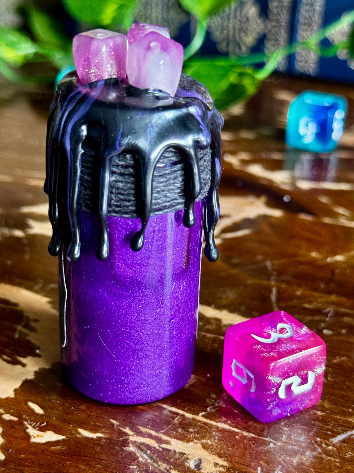 D6 Dice Roller Potion | Electric Fuchsia Power Roll | D&D TTRPG Dice Rolling Prop