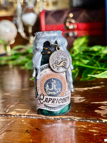 Mini Zodiac Capricorn Potion Collectible | Astrology Decor | Witchy Display Bottle