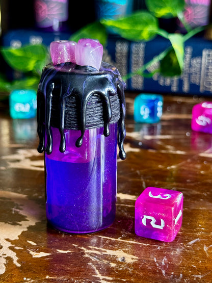 D6 Dice Roller Potion | Electric Fuchsia Power Roll | D&D TTRPG Dice Rolling Prop