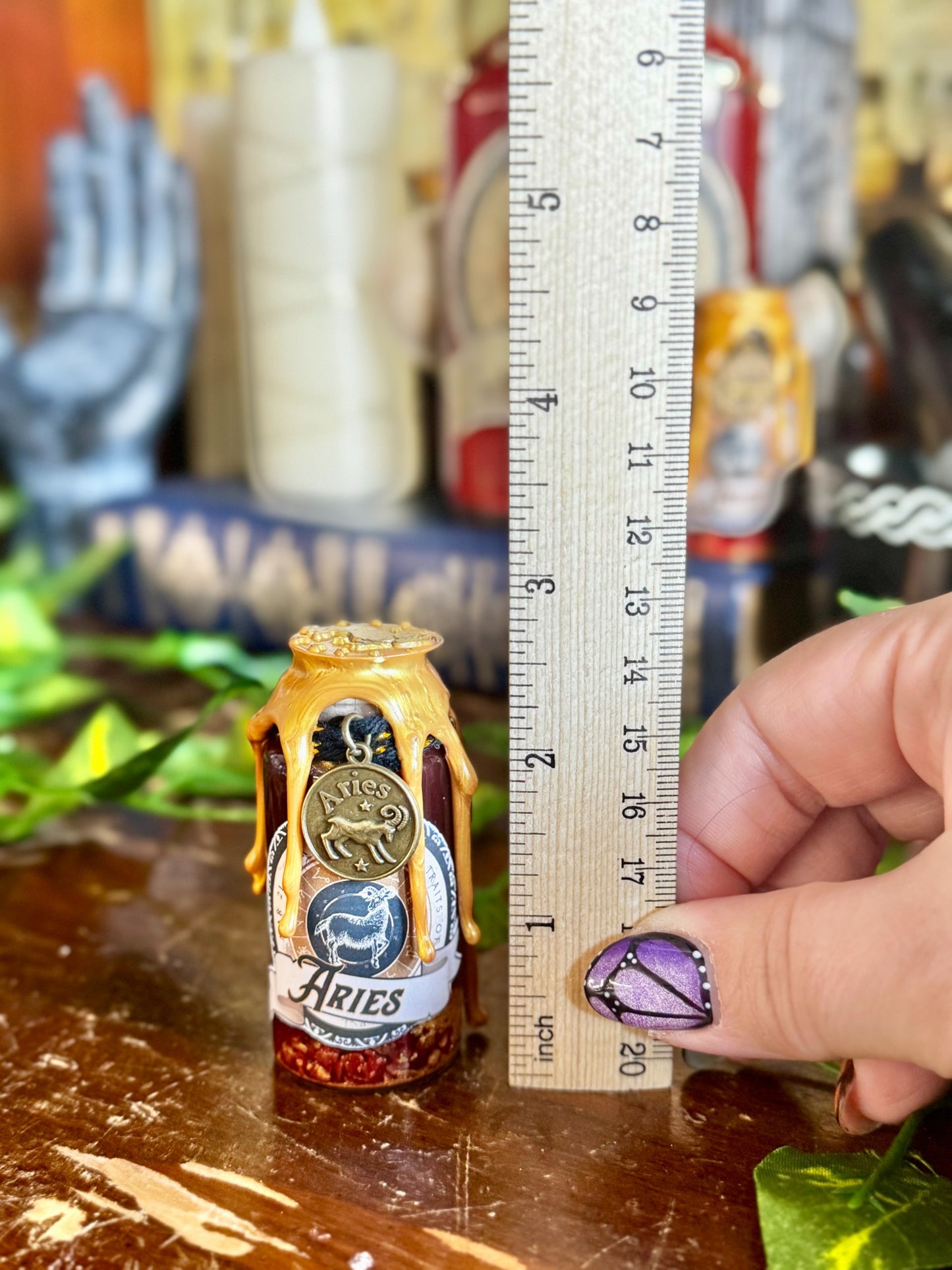 Mini Zodiac Aries Potion Collectible | Astrology Decor | Witchy Display Bottle