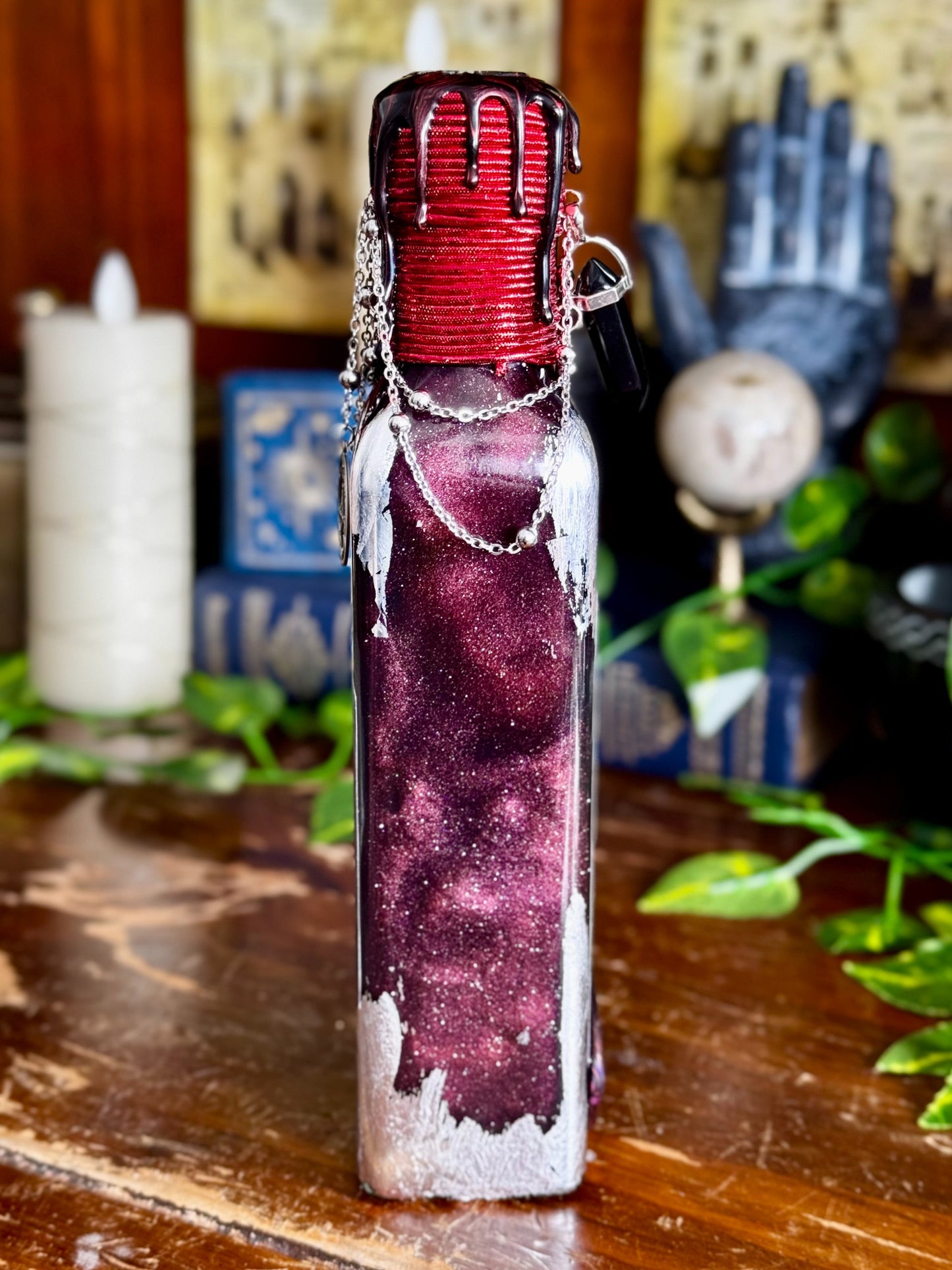 Goddess Decor | The Shadows of Lilith Potion | Devotional Witch Altar Deity Display Bottle