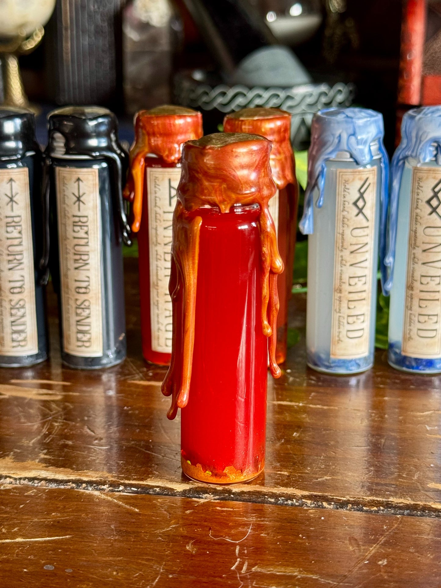 Pocket Spell Inner Rage Potion | Carnelian Crystal | Witchcraft Altar Decor | Anger Release Ritual Jar