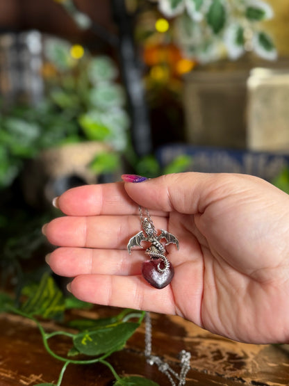 Dragon Heart Pendant | Wearable Fantasy Potion Necklace | Vial Jewelry | Fourth Wing Fans