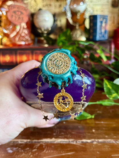 Zodiac Aquarius Potion Collectible | Astrology Decor | Witchy Display Bottle