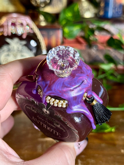 Love Potion Antidote | Decorative Heart Bottle | Mini Purple Color Change Potion
