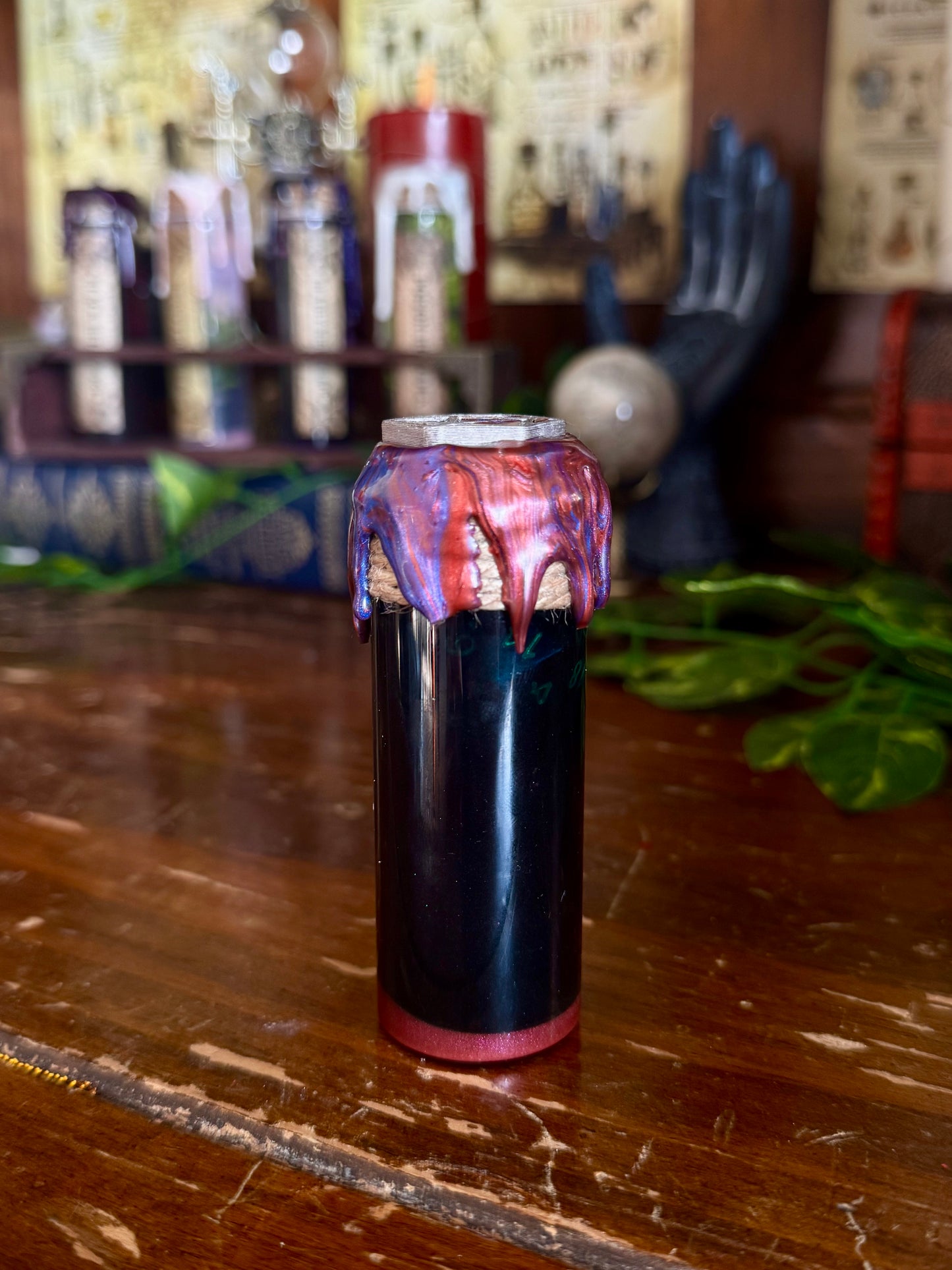 D20 Dice Roller Potion | Navy & Red Critical Brew | D&D Dice Rolling Prop