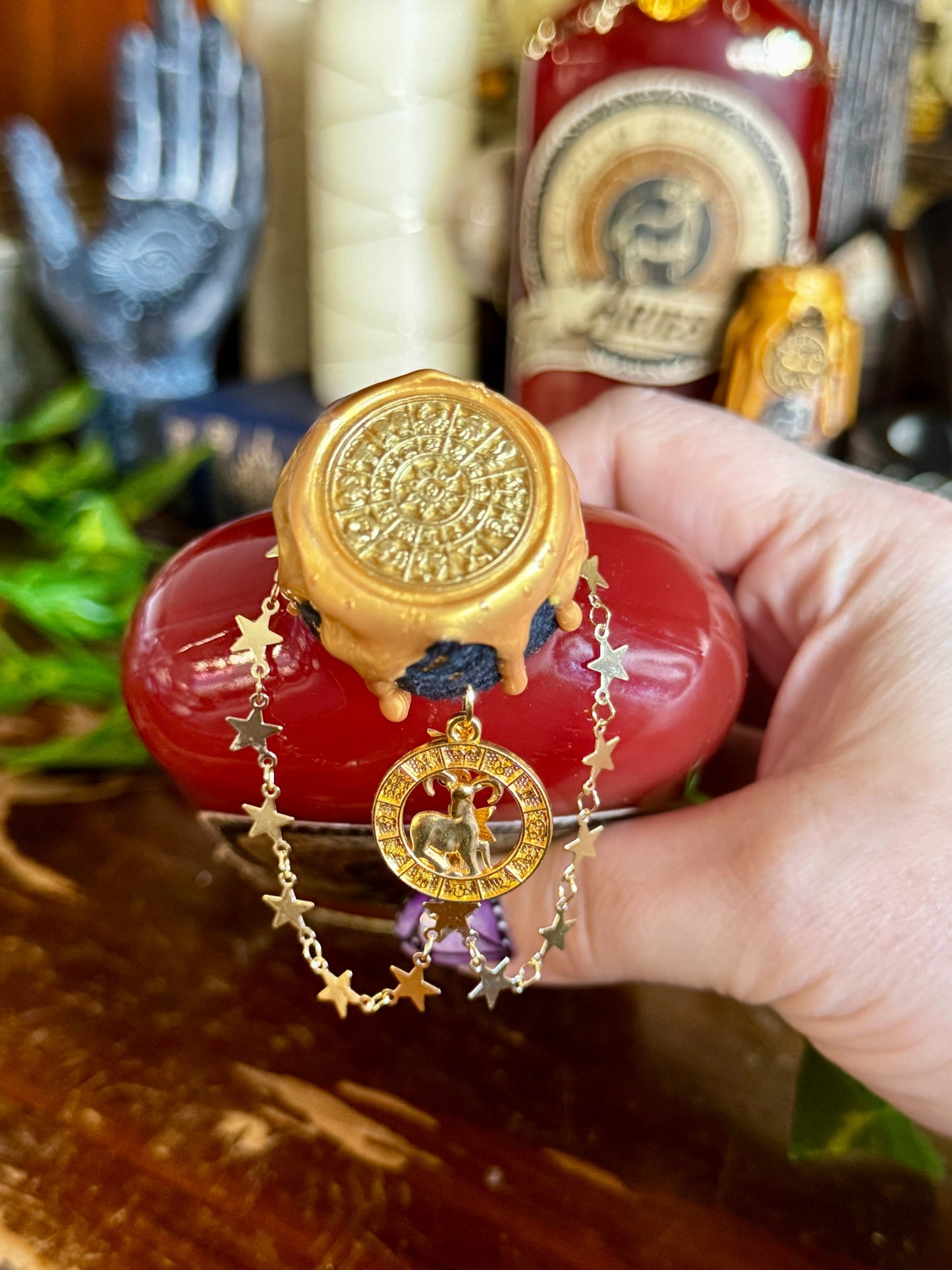 Zodiac Aries Potion Collectible | Astrology Decor | Witchy Display Bottle