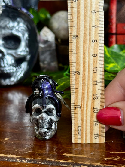 Tiny Draught of Living Death | Skull Potion Bottle | Gothic Fantasy Decor | Wizarding World Collectible