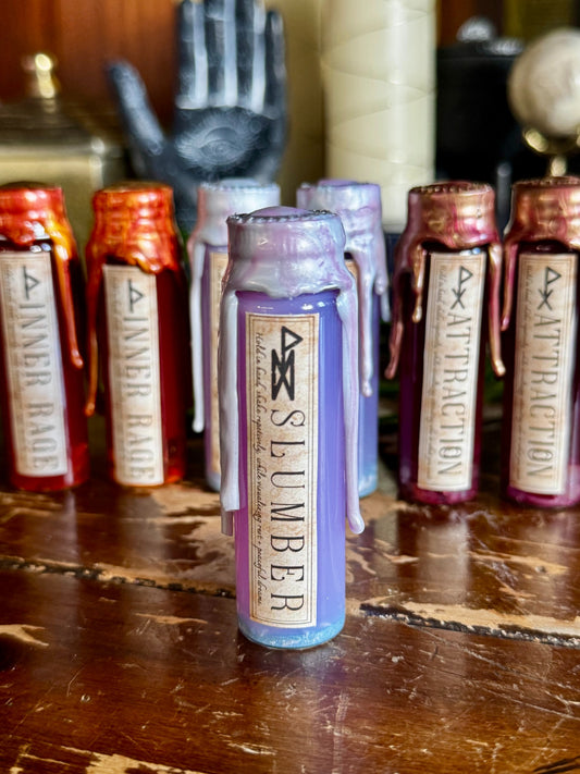 Pocket Spell Slumber Potion | Howlite Crystal | Witchcraft Altar Decor | Sleep Ritual Jar