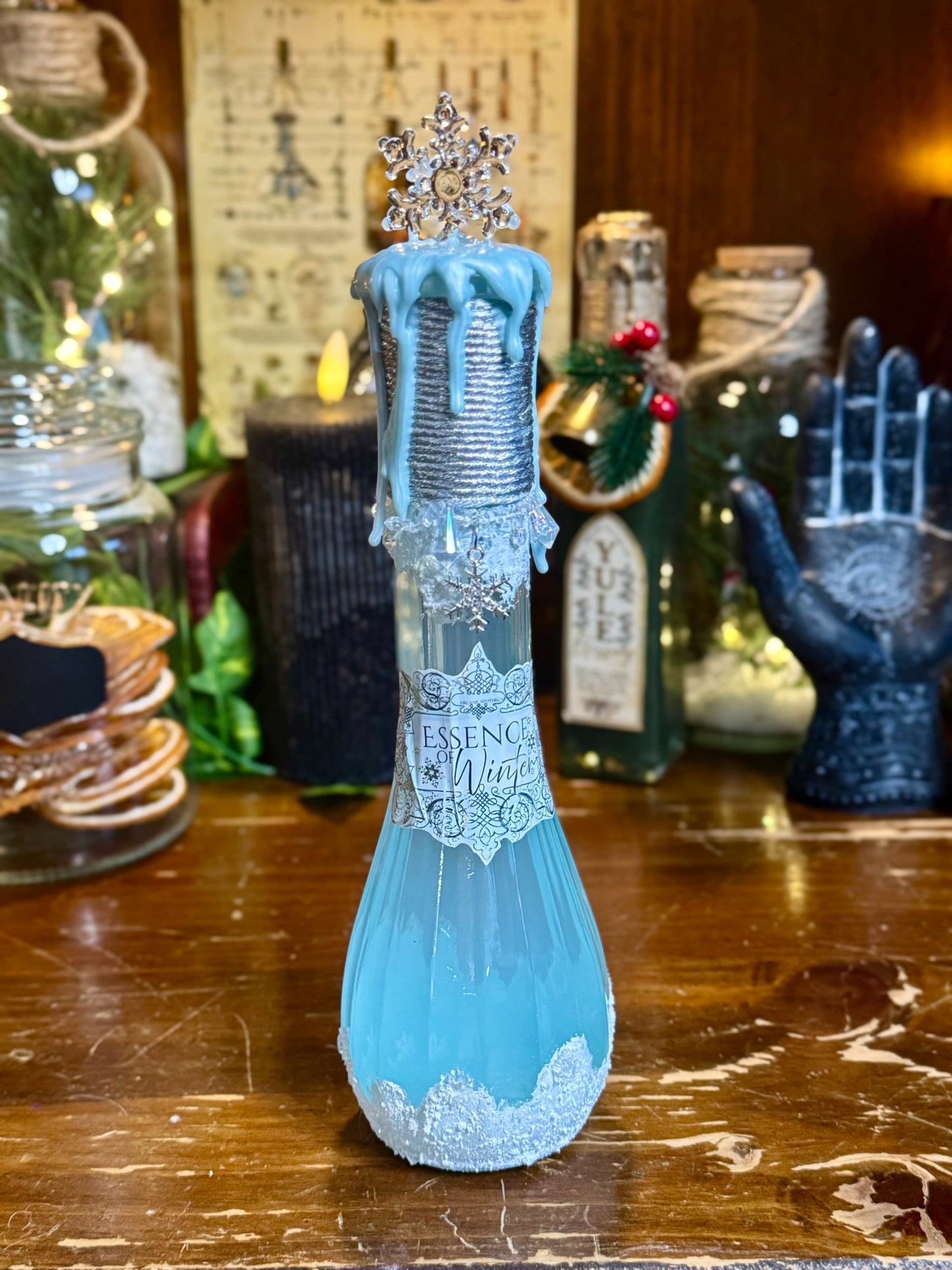 Essence of Winter | Seasonal Potion Bottle | Snowy Display Potion | Winter Decor