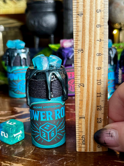 D6 Dice Roller Potion | Electric Blue Power Roll | D&D TTRPG Dice Rolling Prop