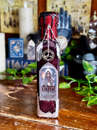 Goddess Decor | The Shadows of Lilith Potion | Devotional Witch Altar Deity Display Bottle