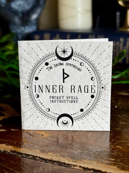Pocket Spell Inner Rage Potion | Carnelian Crystal | Witchcraft Altar Decor | Anger Release Ritual Jar