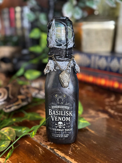 Basilisk Venom Color Change Potion Bottle Decor | Phoenix Tear Antidote | Gothic Snake Vial