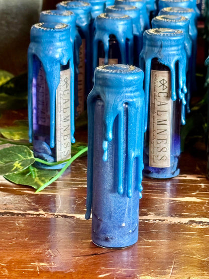 Pocket Spell Calmness Potion | Amethyst Crystal | Witchcraft Altar Decor | Grounding Ritual Jar