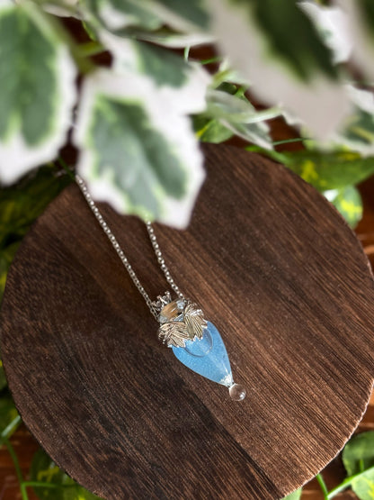 Kiss of the Seraphim Potion Pendant | Wearable Fantasy Angelic Potion Necklace | Vial Jewelry