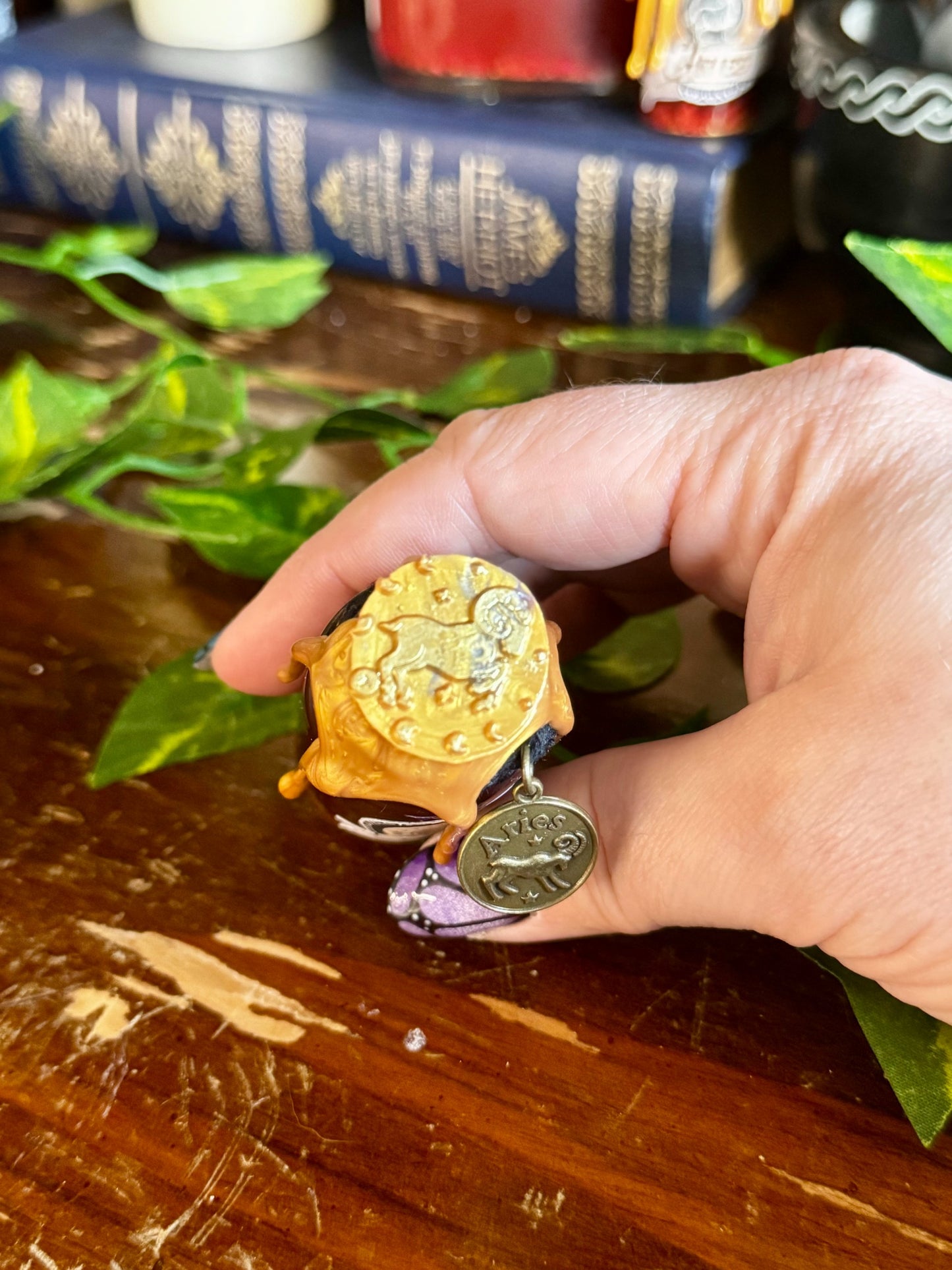 Mini Zodiac Aries Potion Collectible | Astrology Decor | Witchy Display Bottle