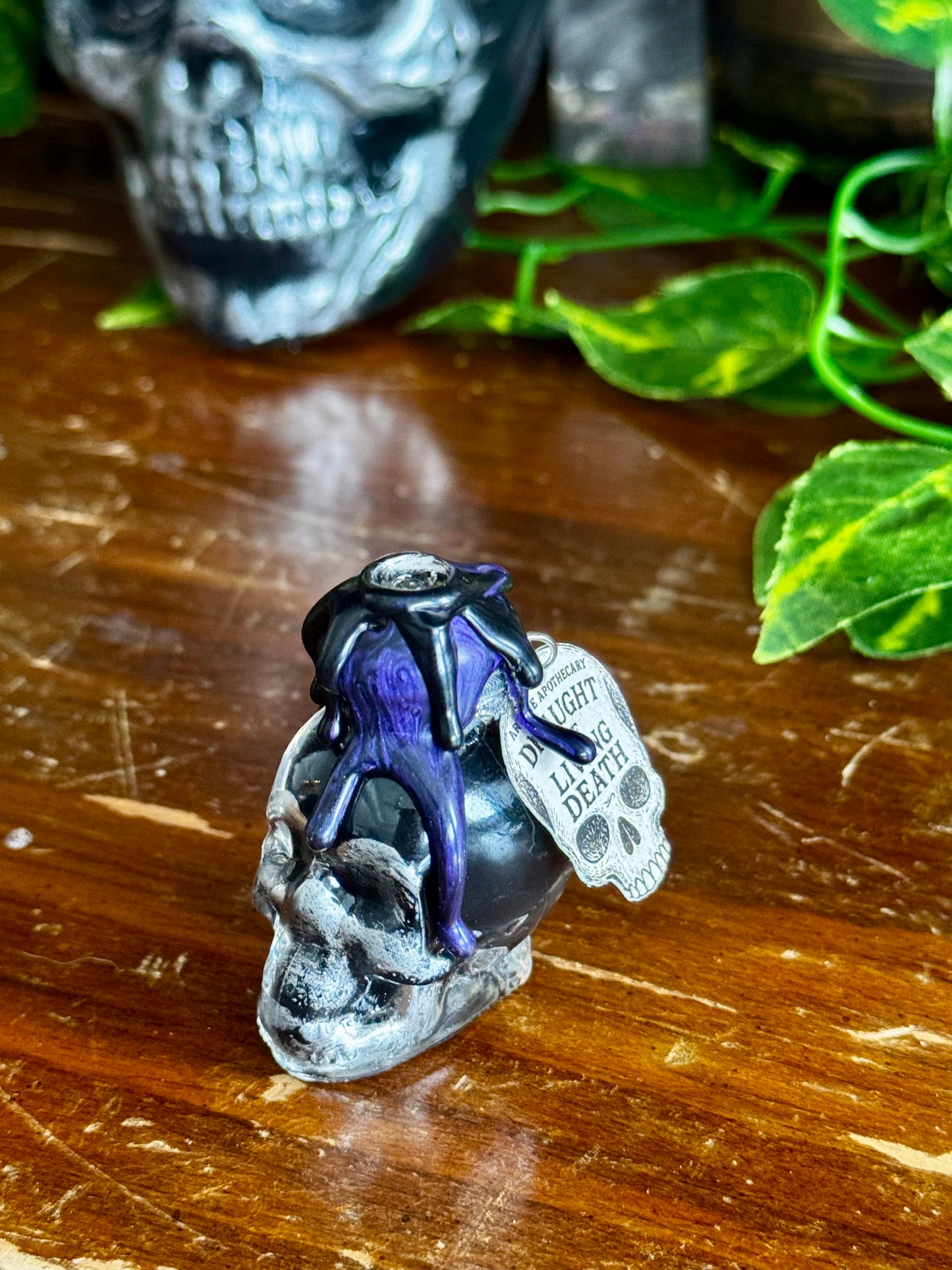 Tiny Draught of Living Death | Skull Potion Bottle | Gothic Fantasy Decor | Wizarding World Collectible