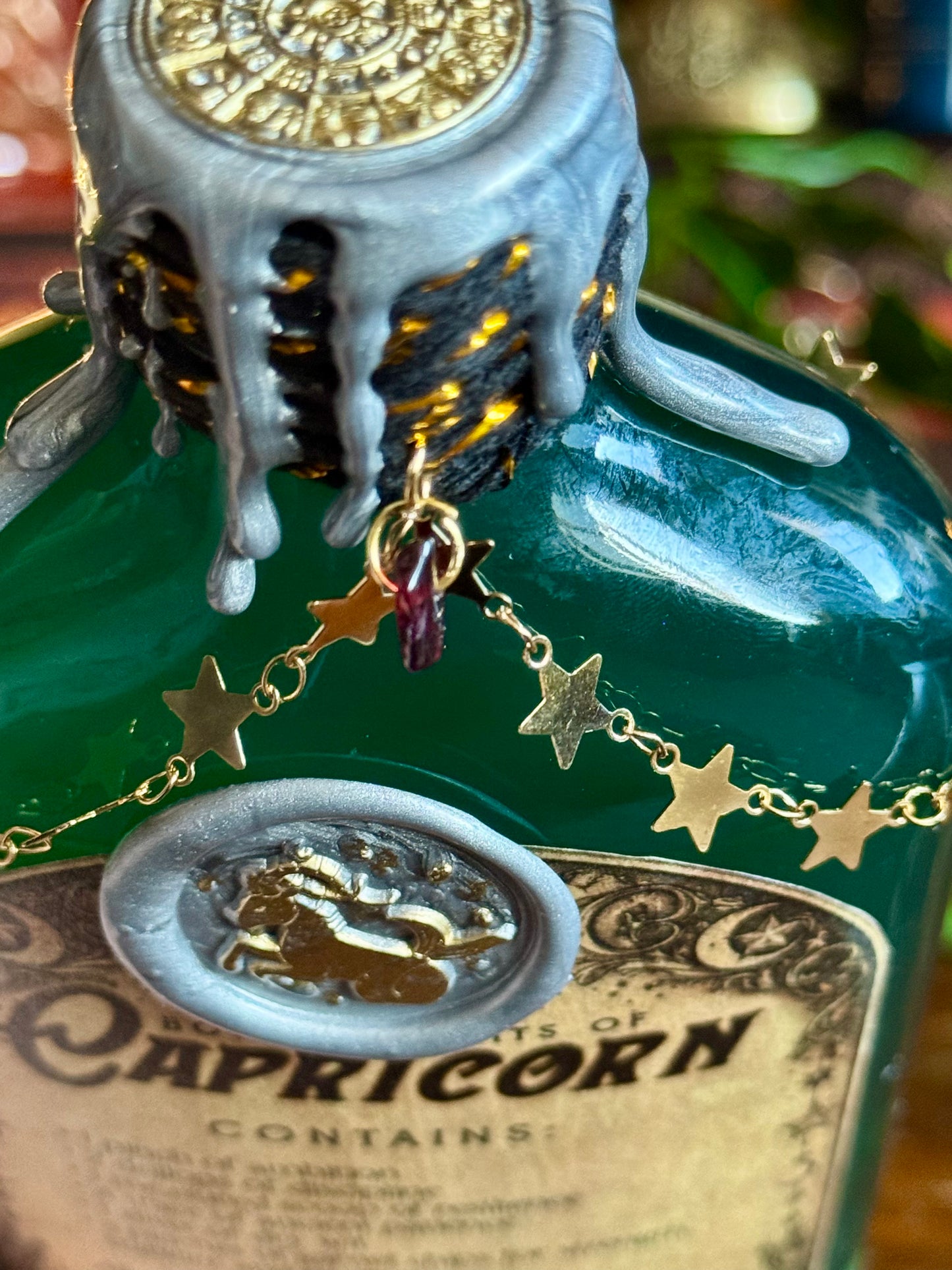 Zodiac Capricorn Potion Collectible | Astrology Decor | Witchy Display Bottle