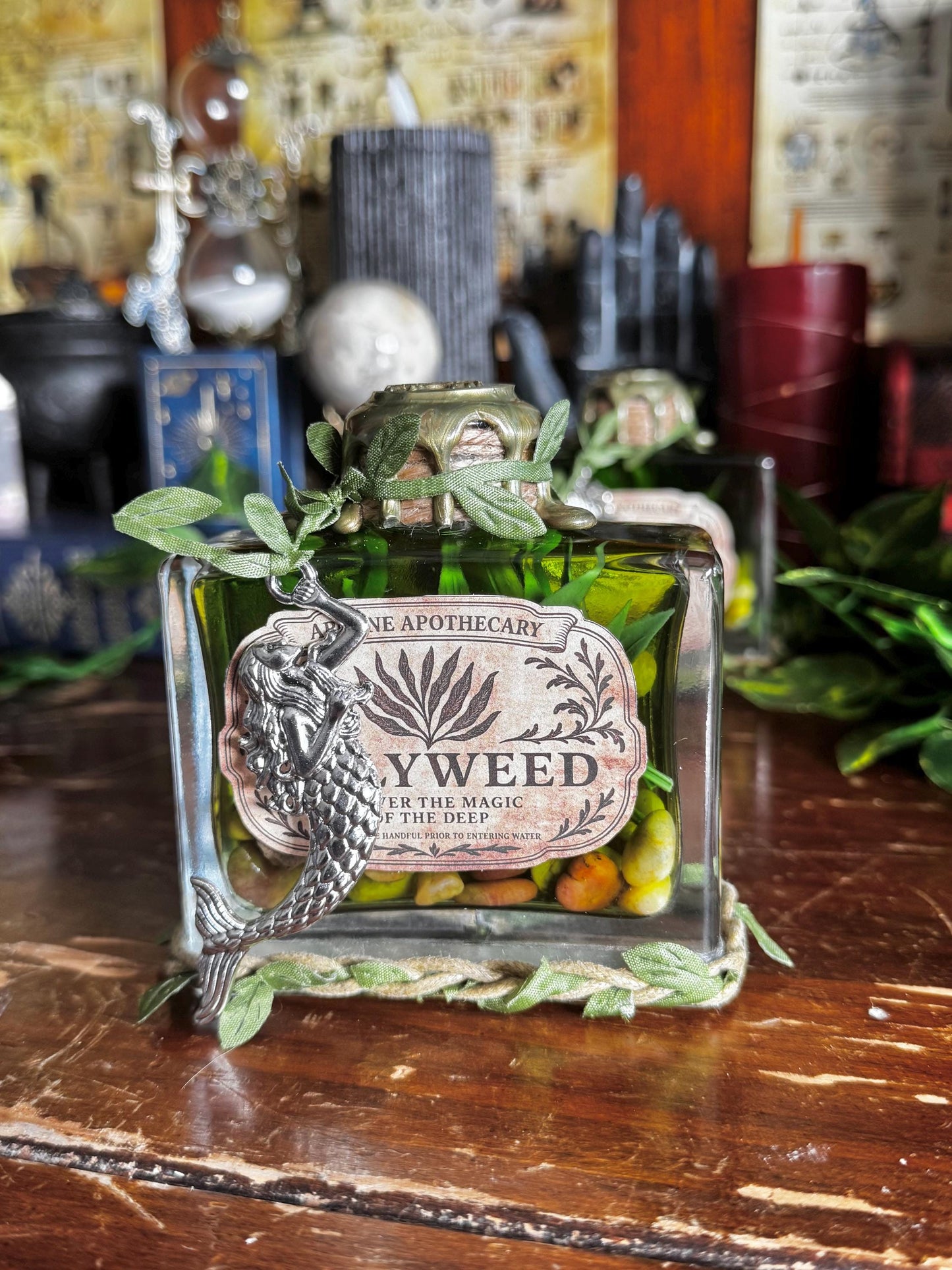 Gillyweed Potion | Seaweed in a Bottle | Decorative Fantasy Wizard Collectible