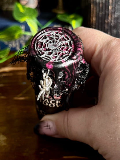 Black Widow Eggs Mini Dark Display Potion | Gothic Decor | Creepy Curio | Spider Witch Aesthetic