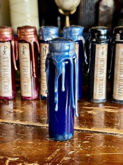 Pocket Spell Intuition Potion | Labradorite Crystal | Witchcraft Altar Decor | Insight Ritual Jar