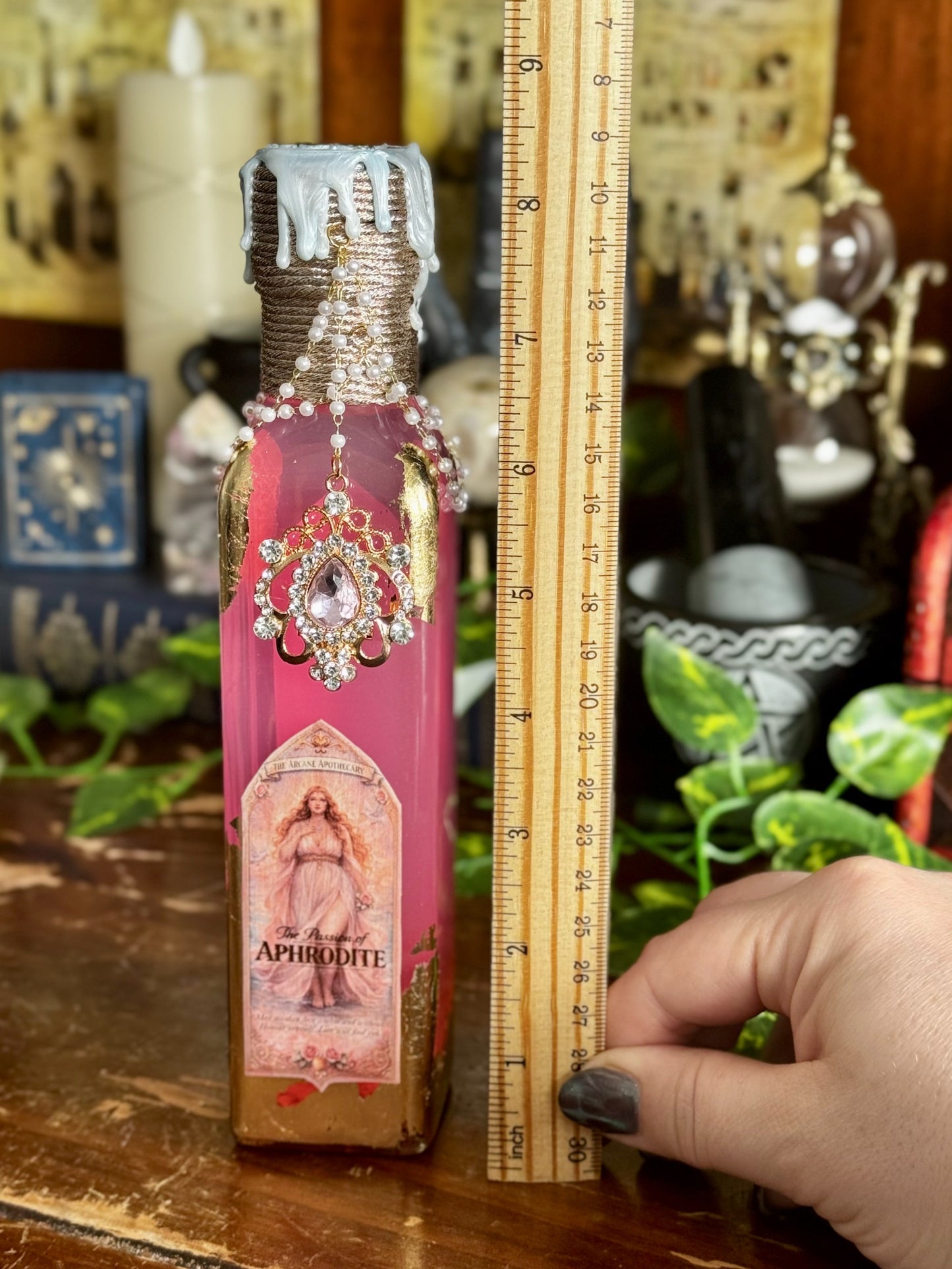 Goddess Decor | The Passion of Aphrodite Potion | Devotional Witch Altar Deity Display Bottle