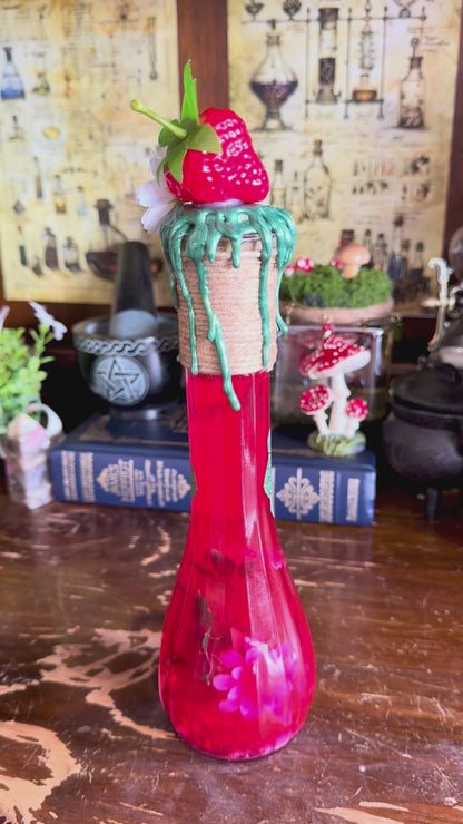Essence of Summer | Seasonal Potion Bottle | Strawberry Display Potion | Summer Decor