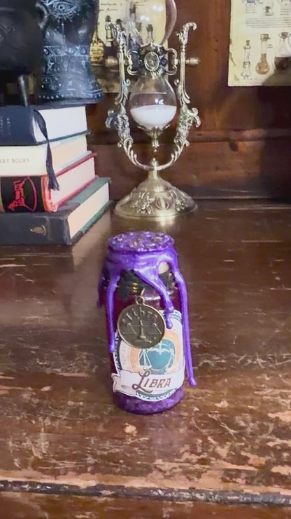 Mini Libra Zodiac Potion Bottle | Bottled Traits of Libra | Astrology Gift | Rose Quartz Crystal Potion | Witchy Zodiac Decor | Libra Birthday Gift