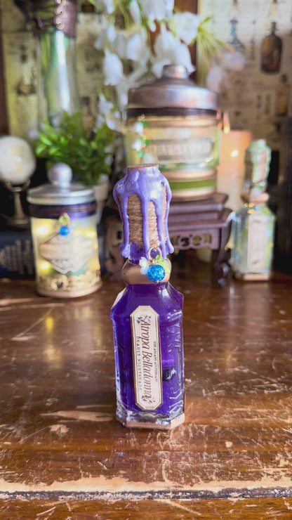 Mini Belladonna Replica Poison Potion | Decorative Apothecary Display Bottle