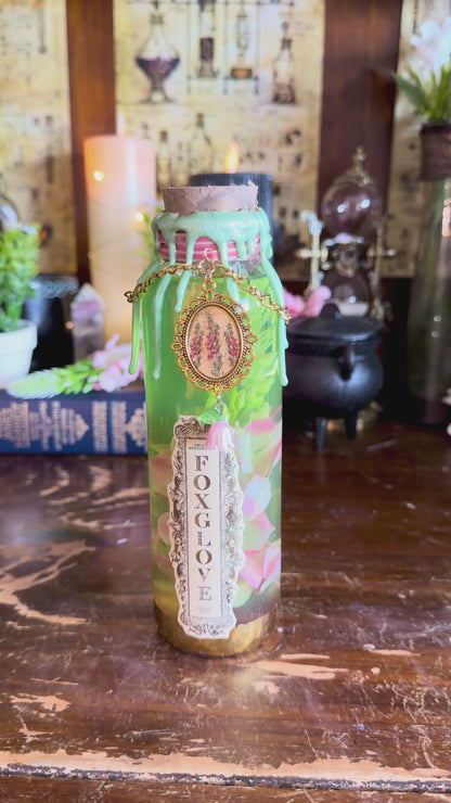 Foxglove Poison Potion | Witch Decor | Cottagecore Apothecary Display | Fantasy Bottle