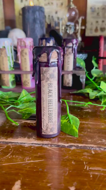 Poison Garden | Black Hellebore Mini Potion | Dark Academia Display Bottle