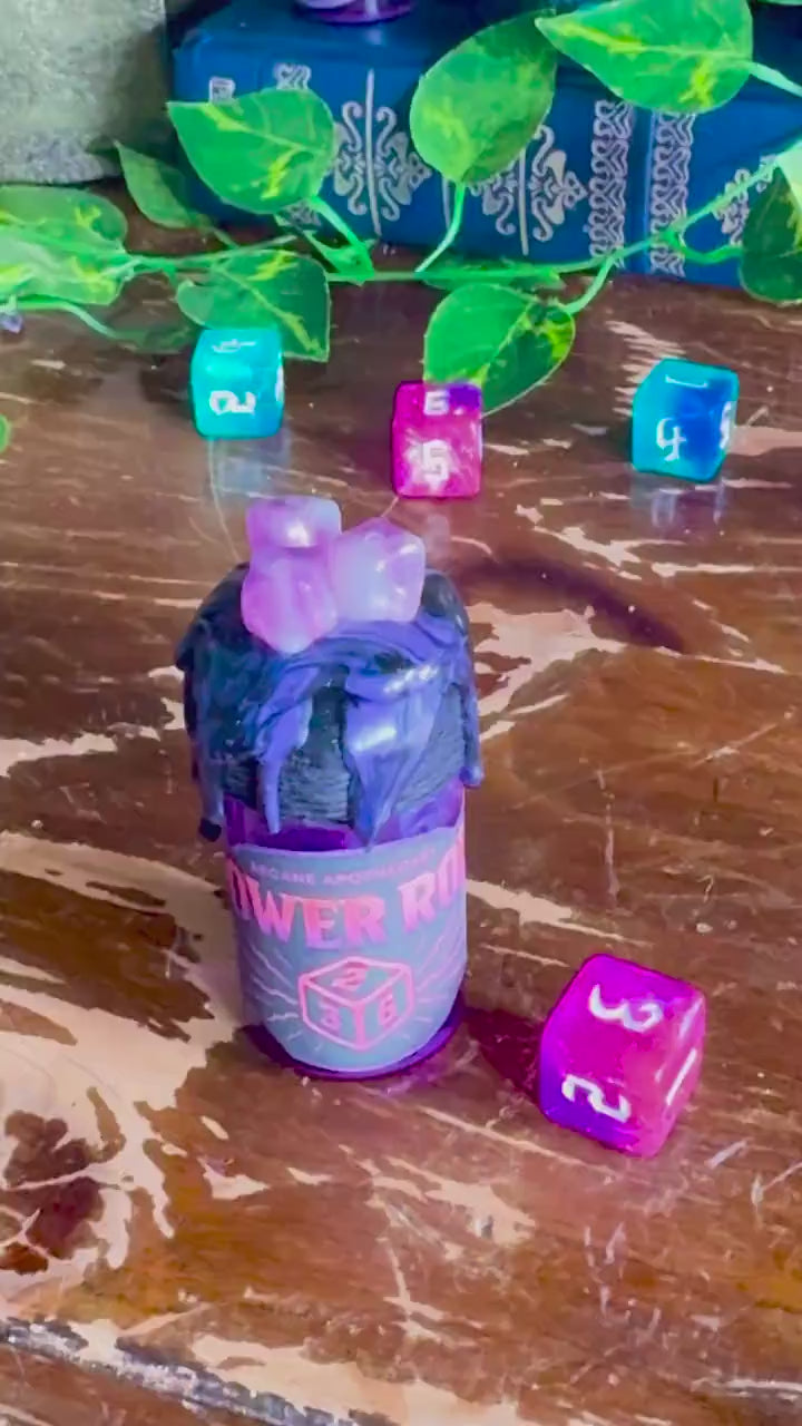 D6 Dice Roller Potion | Electric Fuchsia Power Roll | D&D TTRPG Dice Rolling Prop