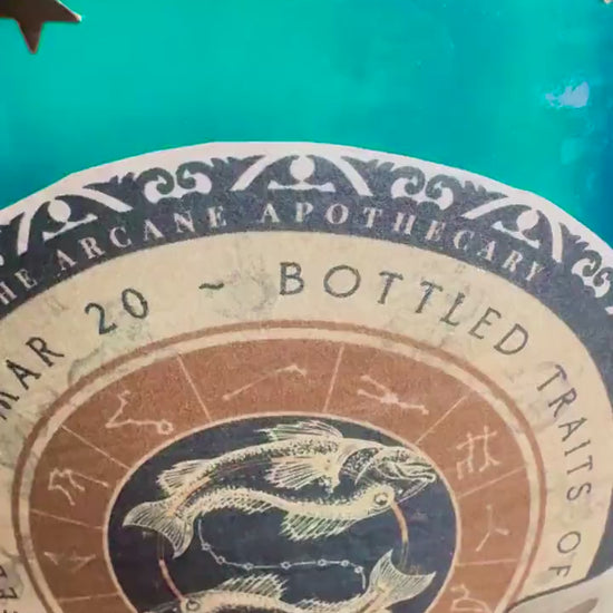 Zodiac Pisces Potion Collectible | Astrology Decor | Witchy Display Bottle Copy