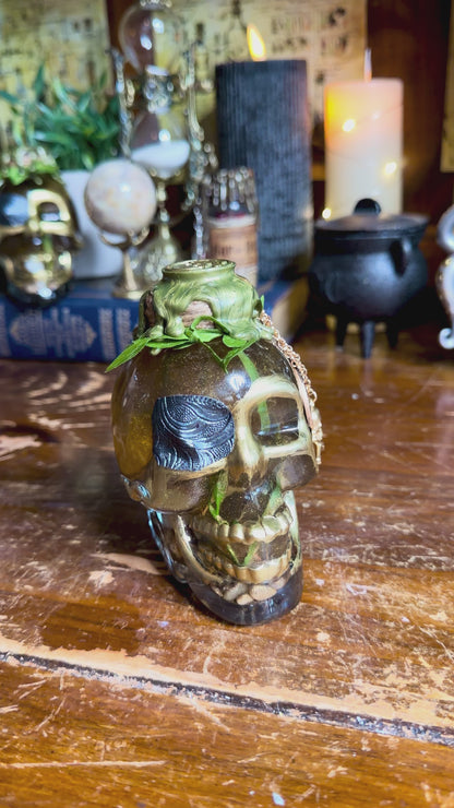 Dead Man’s Cursed Waters Potion | Pirate Decor | Skull Bottle | Gothic Ocean Decor | Dark Academia Art