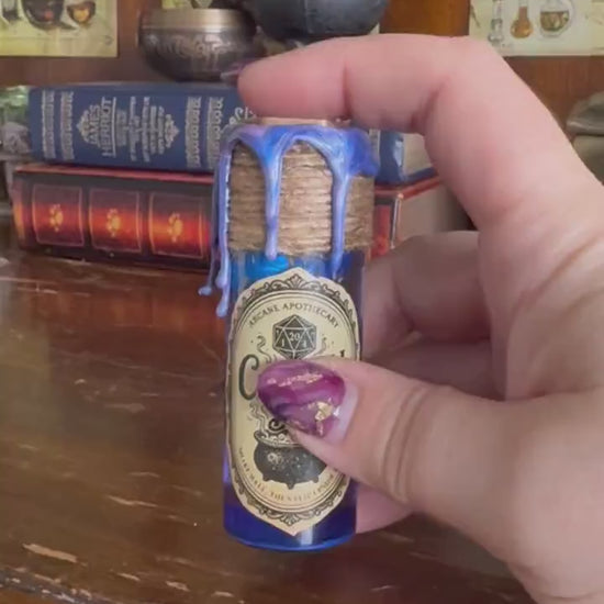 D20 Dice Roller Potion | Blue Critical Brew | D&D Die Rolling TTRPG Prop