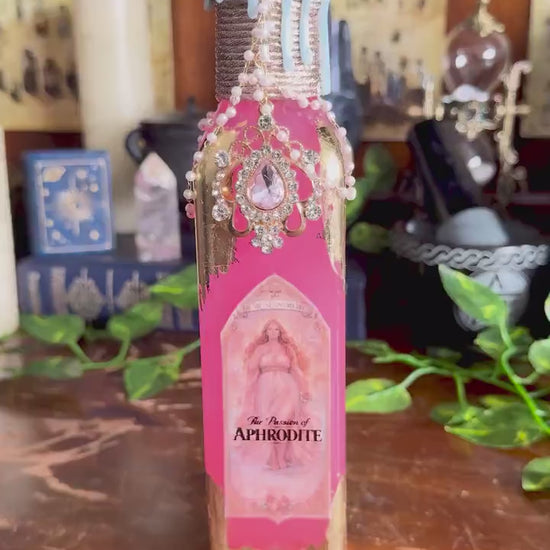 Goddess Decor | The Passion of Aphrodite Potion | Devotional Witch Altar Deity Display Bottle