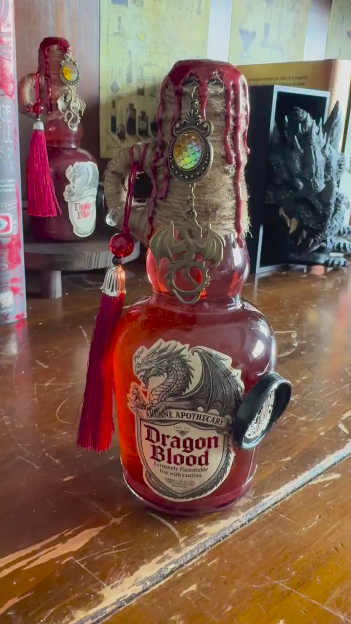 Dragon Blood Display Potion | Fantasy Shelf Decor | Interactive Color Change Elixir Bottle