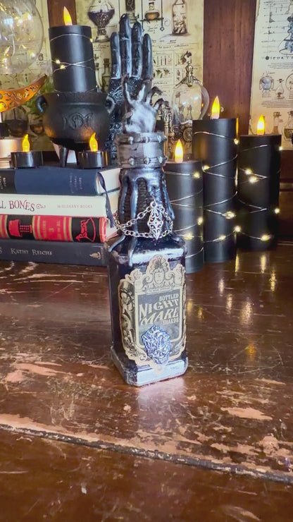 Bottled Nightmare Shards | Gothic Horror Potion Bottle | Creepy Halloween Decor | Dark Academia Apothecary | Macabre Gift