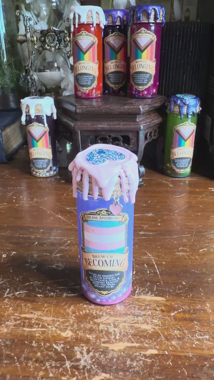 Brew of Becoming Potion | Trans Pride Decor | Transgender Gift | LGBTQ Display Potion