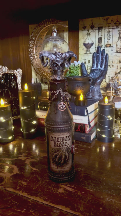 Daemon / Demon Blood Potion | Limited Edition Gothic Apothecary Bottle | Occult Halloween Decor | Dark Fantasy Collectible