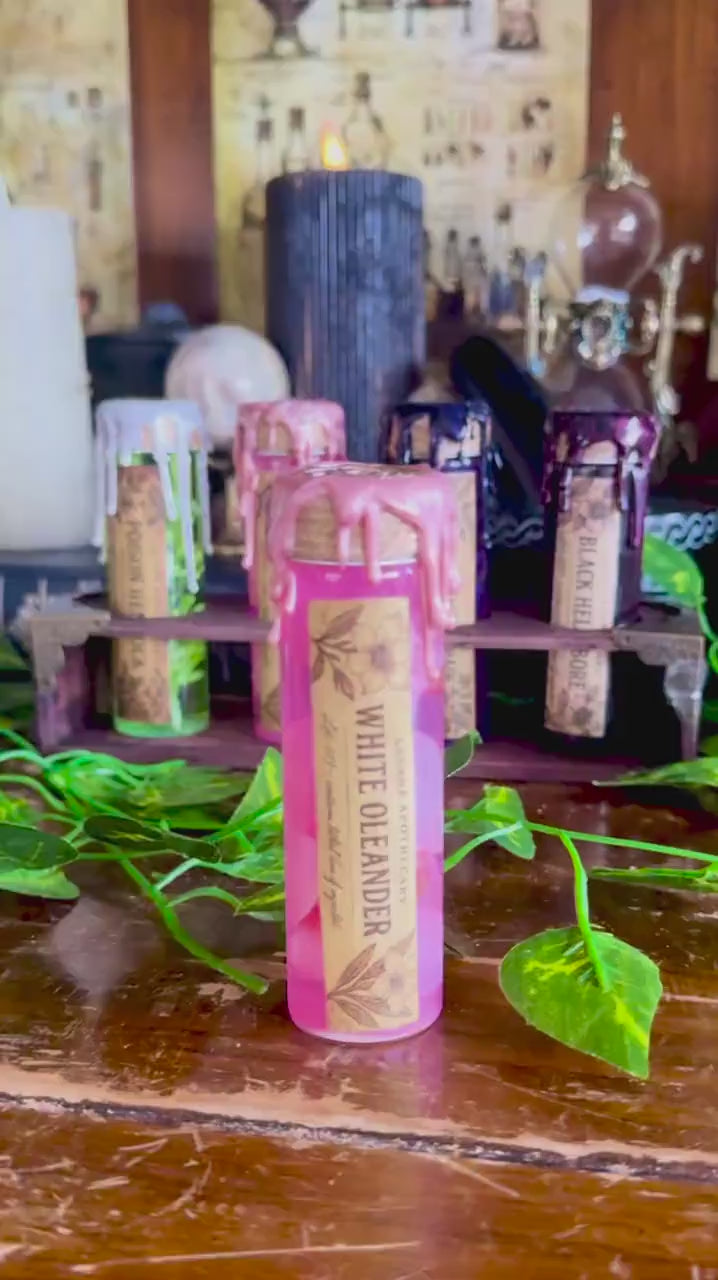 Poison Garden | White Oleander Mini Potion | Dark Academia Display Bottle